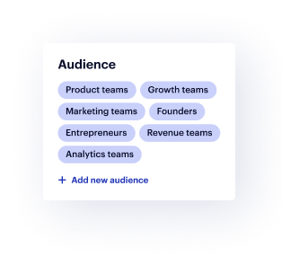 Personalize experiences sidebar