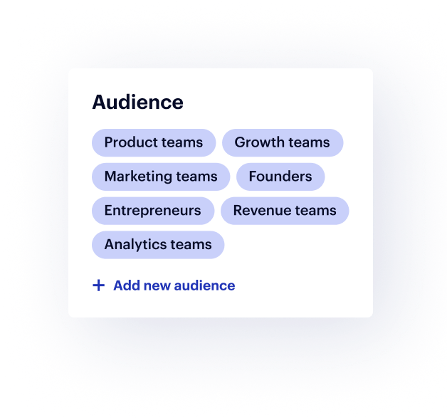 Personalize experiences sidebar