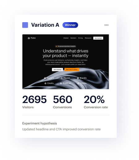 Test, learn, and improve sidebar