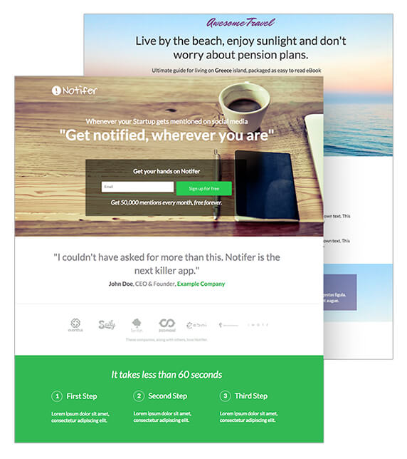 Instapage Landing Page Templates