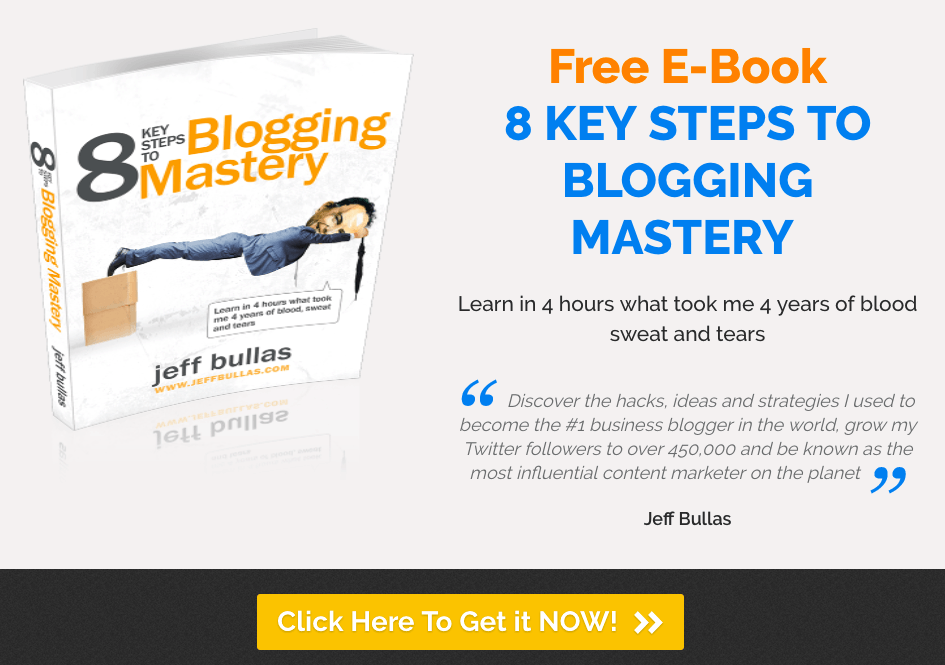 Jeff Bullas post-click landing page Example