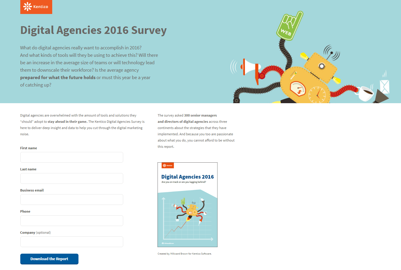 Kentico post-click landing page Example