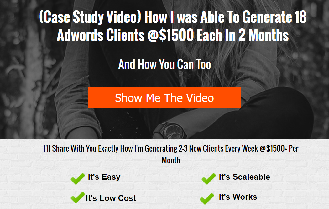 More Clients More Results post-click landing page Example