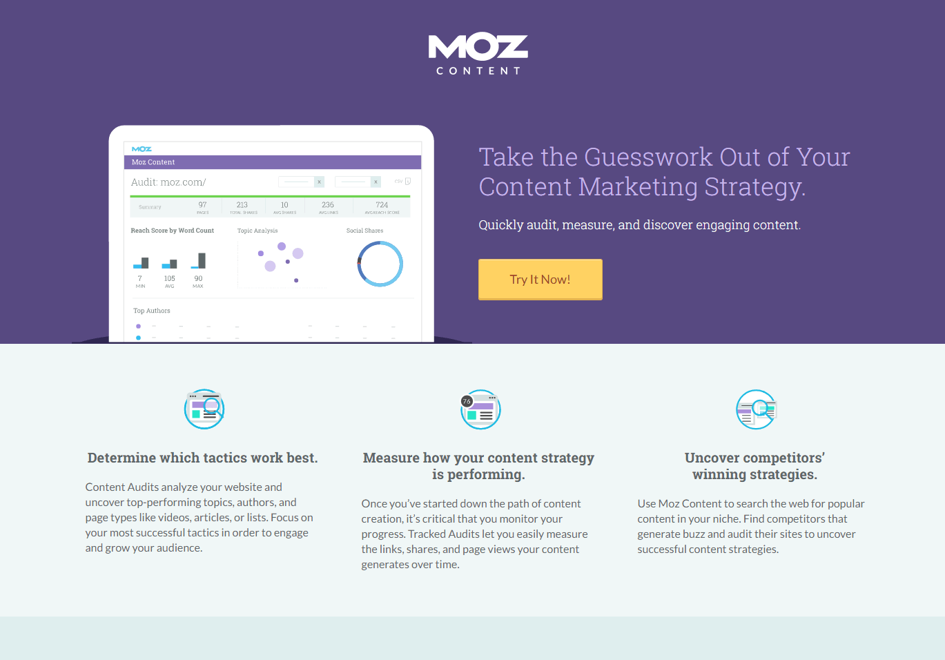 Moz Landing Page Example