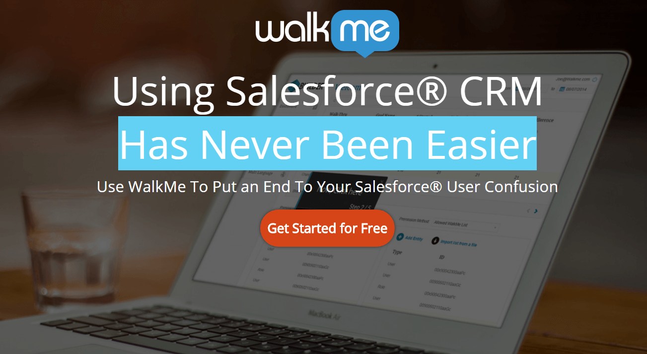 WalkMe post-click landing page Example