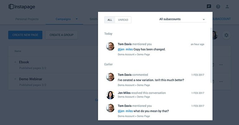 team collaboration message center