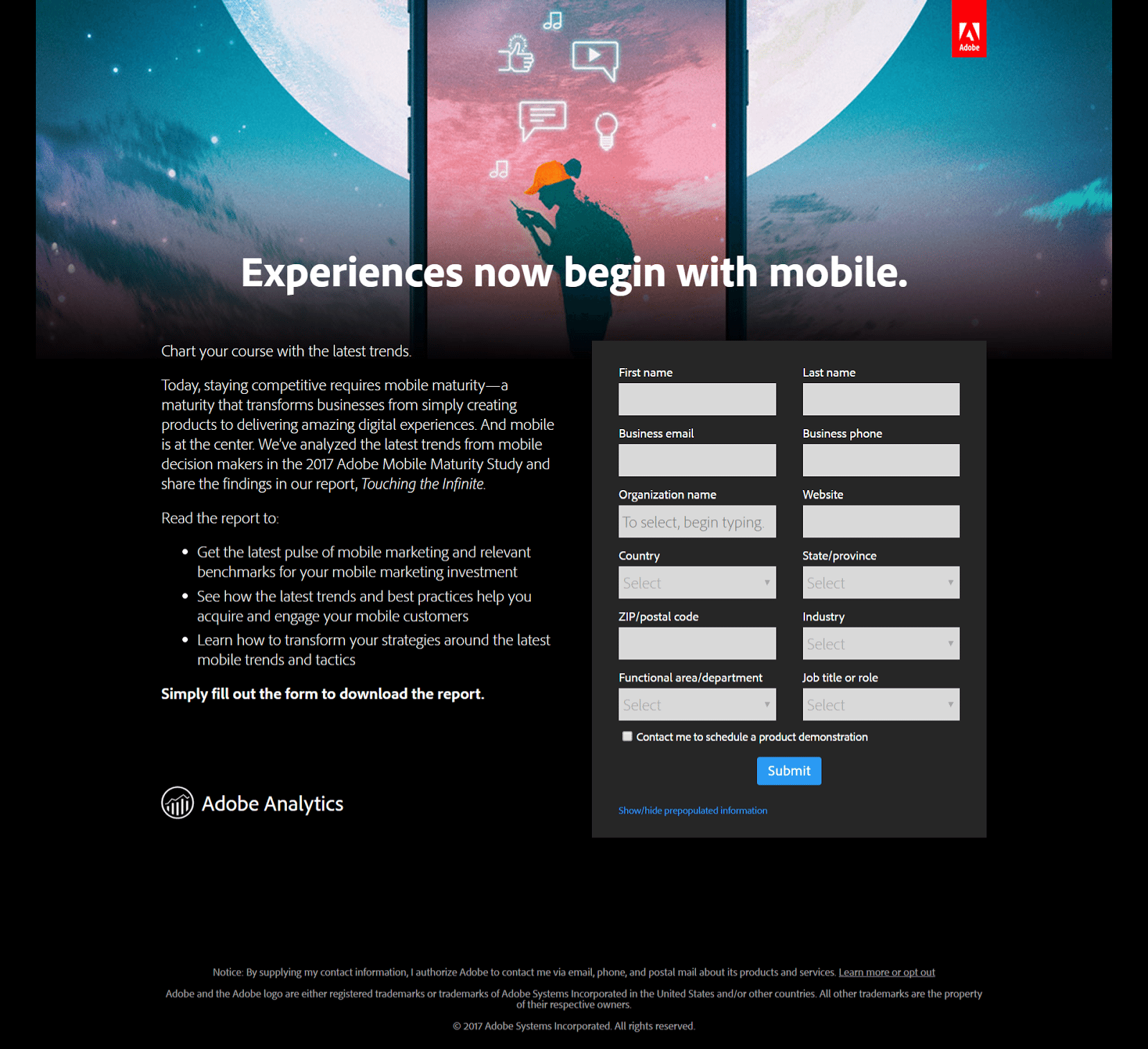 Adobe Lead Capture Page Example