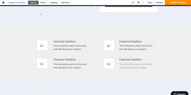 post-click landing page Fonts being showcased in the Instapage Builder