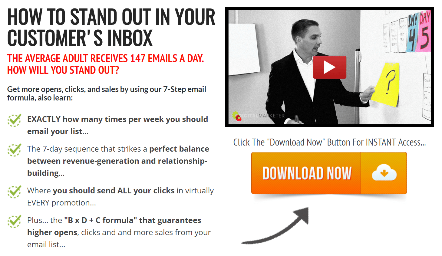 DigitalMarketer VIsual Hierarchy Example