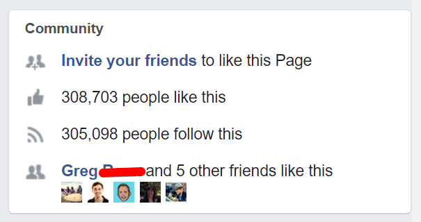 Facebook Brand Friend Notification Page Example