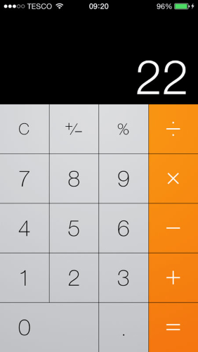 Flat Design of a Calculator