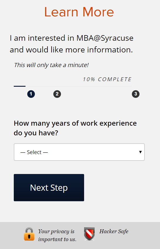 Multi-Page Registration Form Example