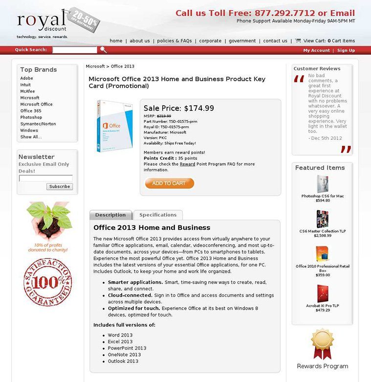 Royal Discount Legible Font Example Version 2