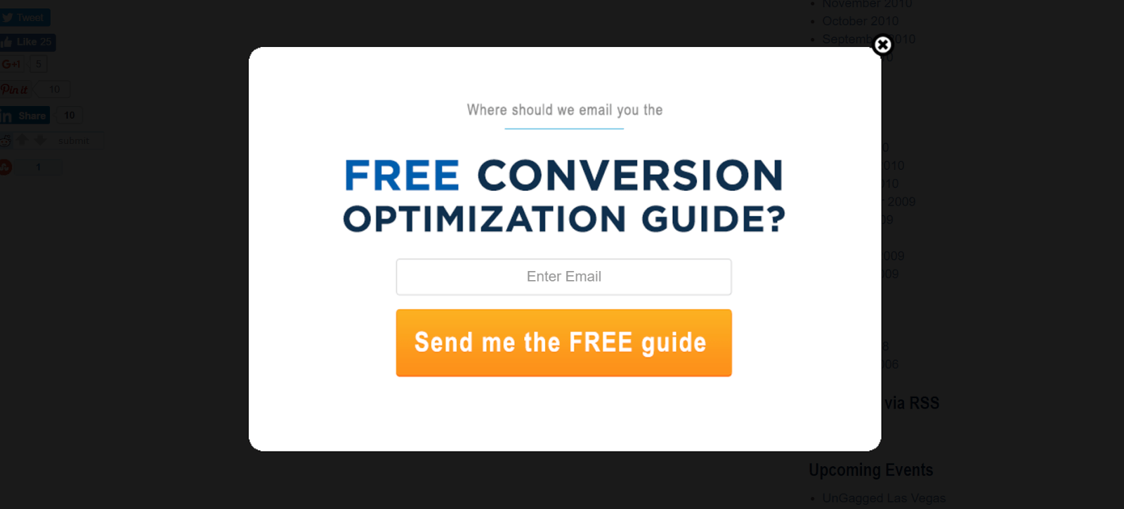 SiteTuners Squeeze Page Example