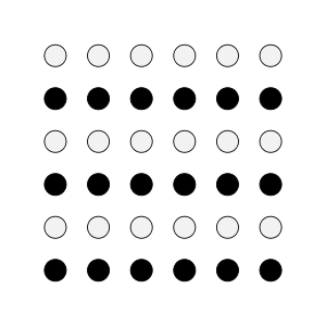 Column Showing Black and White Dots