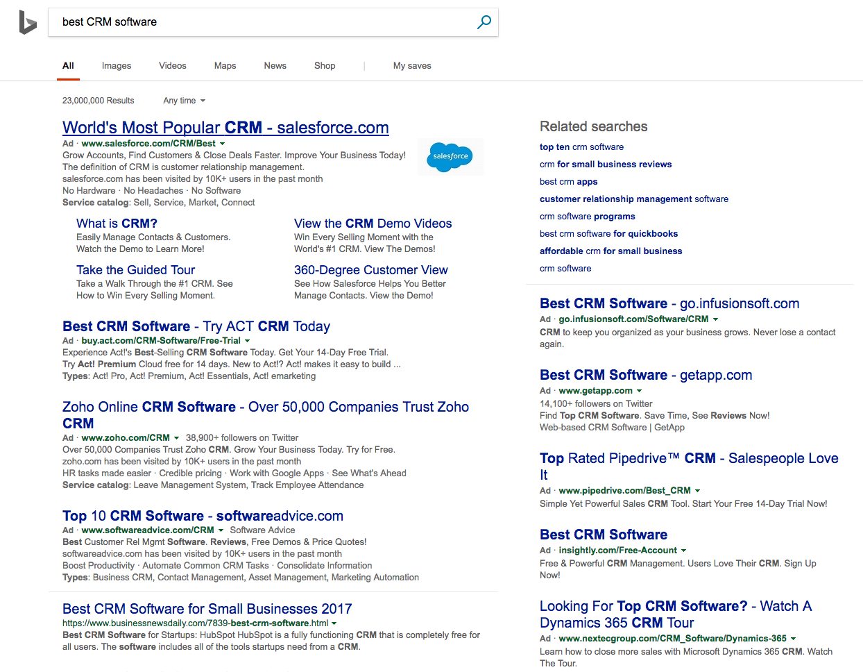 digital advertising channels Bing