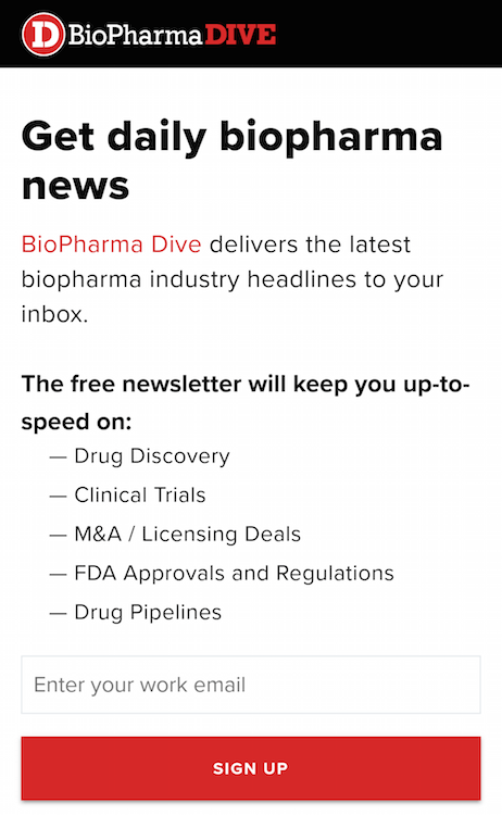 mobile landing page report pharmaceuticals phone