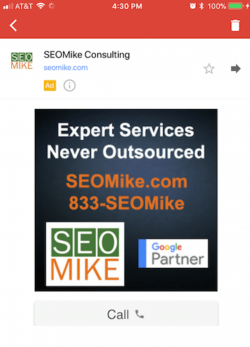 Gmail ads example click-to-call expanded